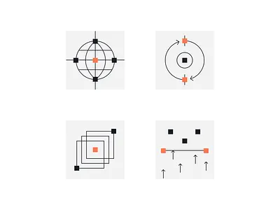 Minimal Abstract Icons abstract b2b bitcoin blockchain brand design brand identity branding crypto icon iconography icons illustration line art minimal saas