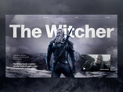 The Witcher Landing Page Concept branding design figma graphic design illustration landing landing page logo photoshop ui vector web design