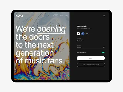 Alma - NFT marketplace design desktop landing page marketplace nft ui