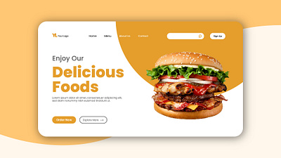 Food Delivery Website Design ui