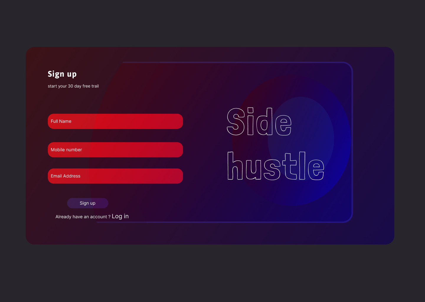 Sign up page - FREE FIGMA File design sign up page signup page ui ui daily webdesign