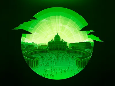 Vatican City 🇻🇦 church city god green illustration inspire italy kirk landscape library nature negative proart prokopenko rome vatican vatican city worship