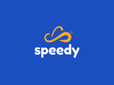 Speedy - Logo Design blue brand branding hat identity logo logodesign logos speed yellow