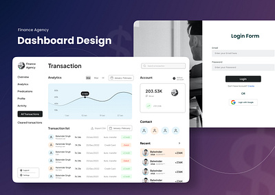Finance Agency Dashboard Design dashboard figma finance finance app graphic design ui web design