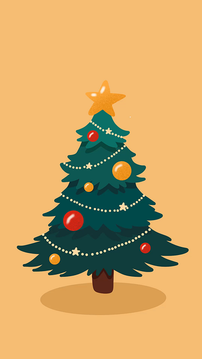Christmas Tree /Pizza Slice design illustration motion graphics