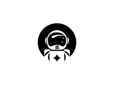 Spaceman astronaut comet helmet icon logo outerspace planet rocket science simple sky space spaceman starts