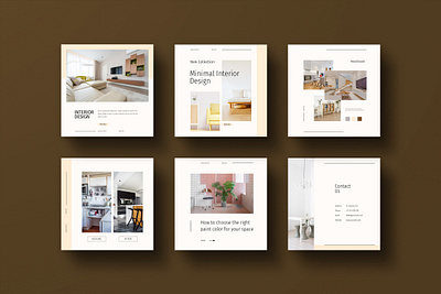 Minimalist Interior Design Instagram Post brand identity interior