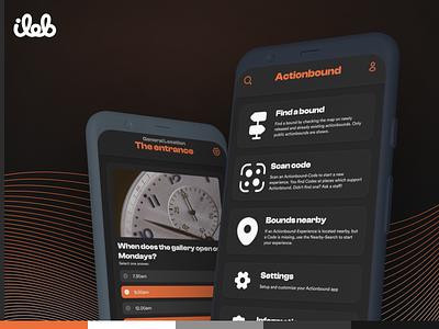 Actionbound Redesign - 3D-Mockups 3d 3d mockup actionbound app ui mobile orange scavenger hunt ui