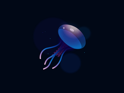 Jellyfish SVG animation 2d animation animated animated illustration animation dark design gradient illustration jellyfish motion nautical ocean octopus svgator vector