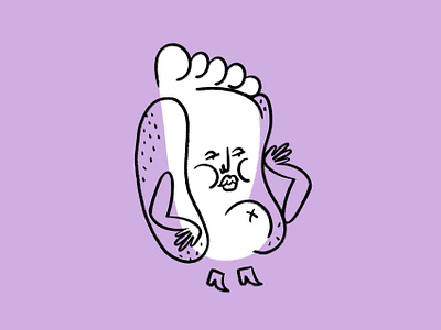 Footlong hot dog 🌭🦶🏻👄 character design doodle foot footlong funny hot dog illo illustration lol sketch