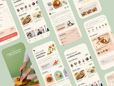 Food Recipe Mobile App app app design cooking design food meal plan ui uidesign ux web