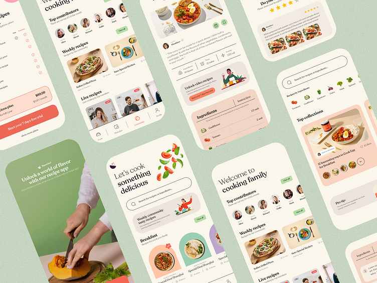 Food Recipe Mobile App by Mitesh Samal on Dribbble