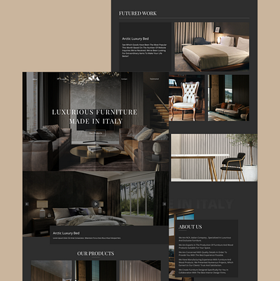 Luxurious furniture landing page figma furniture landing page luxurious ui