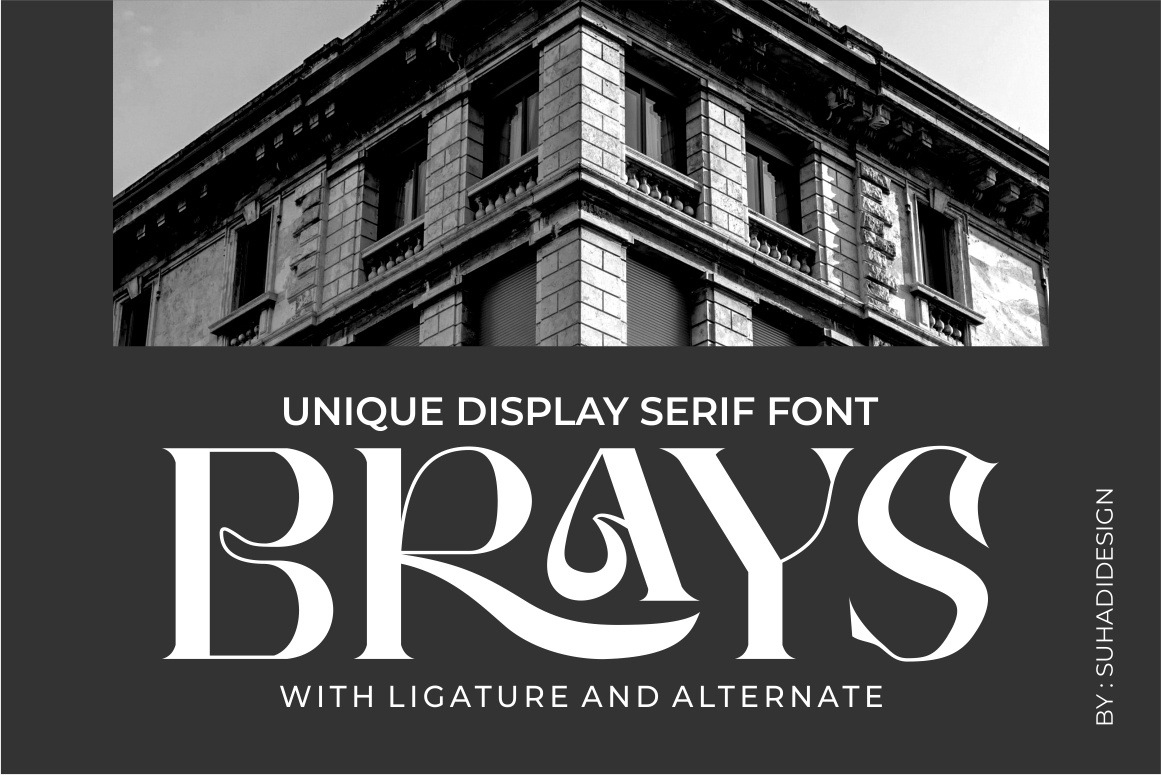 Brays unique display serif font by Best font on Dribbble