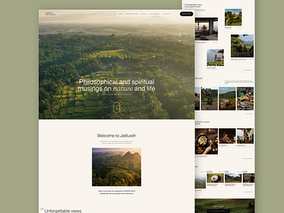 Travel Tour Web Site bali rice terraces tour travel typografhy ui design uxui design web design web site