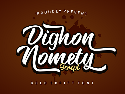 Dighon Nomety brand clean font design dighon nomety font graphic design handwritten illustration invitation font lettering logo typeface vector