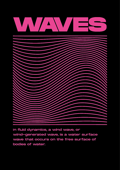 Waves adobe illustrator branding design graphic design illustration lines logo pink typography vector waves