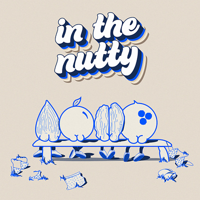 In the Nutty brand inspiration branding cartoon design design brief graphic design illustration typography vector