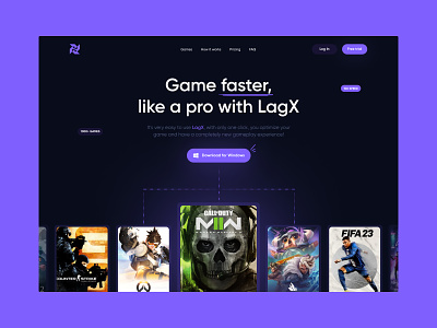 LagX — Web Site Design app design game homepage landingpage shot site ui design uidesign uiux userinterface uxdesign uxui vpn web web page web site webpage website windows app