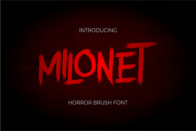 Milonet horror brush font punk