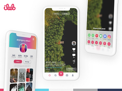 TikTok Redesign - 3D Mockups 3d mockup app app ui mobile redesign tiktok ui