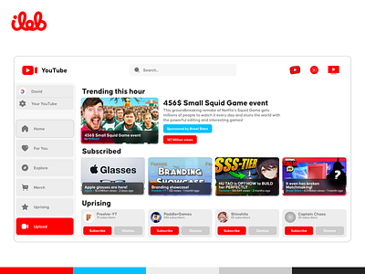 YouTube Redesign for iPad app ipad mobile ui redesign tablet tablet design ui youtube