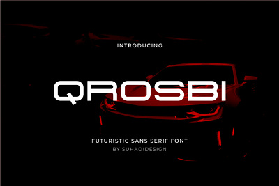 Qrosbi Futuristic Branding Sans Serif Font motorbike font