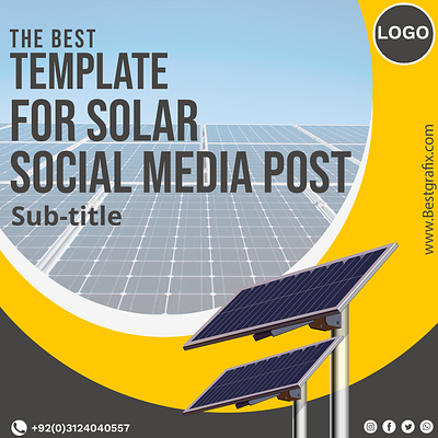 Free solar panel social media post design ~Free PSD Template solar marketing solar technology solar template