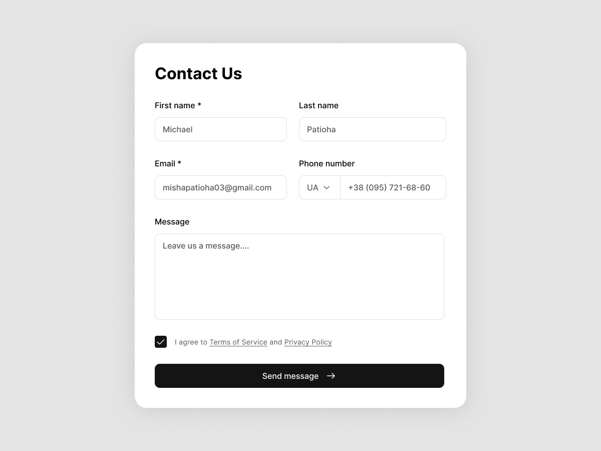 Contact Us Form - Kerenaiti UI by Michael Patioha on Dribbble