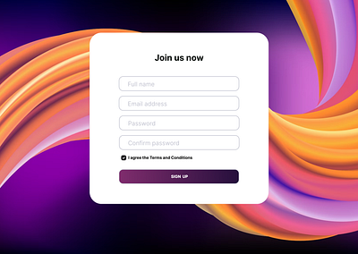 Simple sign-up page
