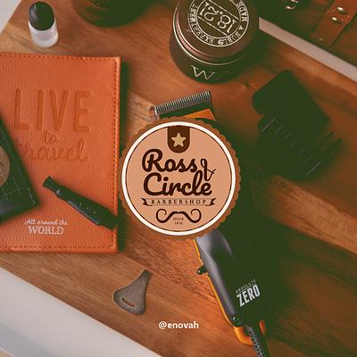 Ross&Circle, BarberShop barber branding challenge circle daily design graphic design illustration logo ross shop vector