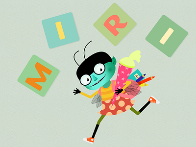 Miri the fairy fruit fly illustration vector