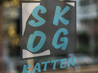 Skogkatten - Cat café logo cafe cat forest graphic design illustration katt logo skog