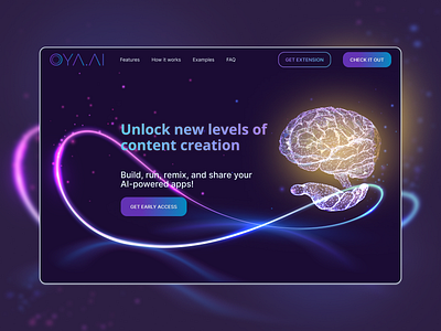 AI Landing Page (OYA.ai) accessibility testing agile method ai artificial intelligence branding chatgpt design figma graphic design illustration illustrator interface landing page ui user research ux ux ui design web design