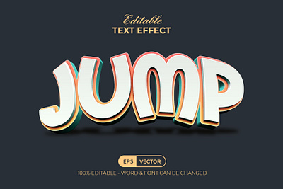 3D Text Effect Fun Style 3d colorful design editable effect font illustration lettering style text type typeface typography vector