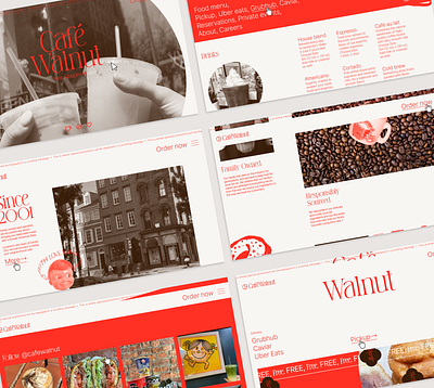 Café Walnut branding graphic design uiux web design