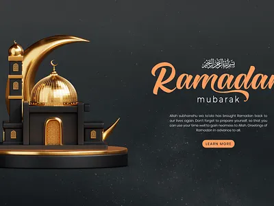 islamic-ramadan-luxury-banner-template-with-3d-cute-podium 3d animation branding graphic design logo ui