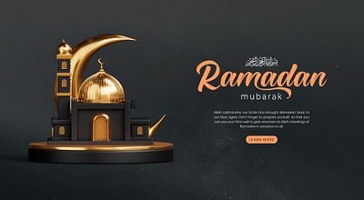 islamic-ramadan-luxury-banner-template-with-3d-cute-podium 3d animation branding graphic design logo ui