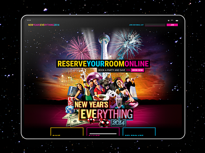 Stratosphere - New Year's Eve Microsite branding concept design figma ui ux website