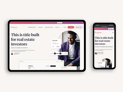 Empora Title design friendly minimal responsive ui ux web design