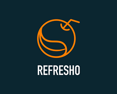 Refresho Logo Animation 2danimation 3d 3d blender aftereffects animation branding design graphic design illustration juice logo motion graphics orange ui