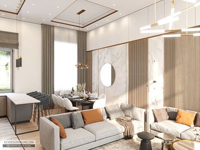 Living & Dining Room 3d 3d rendering 3d visualization cgi design dinning interior design living room
