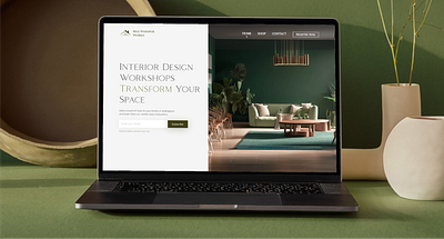 Interior Design Workshops Website UI design landingpage ui uiux user interface design website design