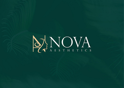 Nova Aesthetics Logo Design aesthetics beauty branding business cosmetic creative logo custom logo graphic design letter logo logo skin care woman