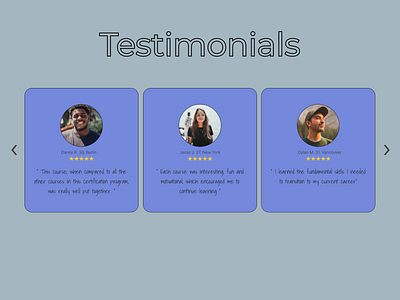 Daily UI, Day 39: Testimonials dailyui design graphic design typography ui ux