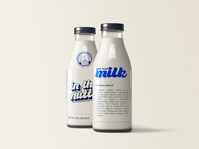 In the Nutty - Mockup Milk Packaging Design 3d brand inspiration branding design graphic design illustration logo mock up mock ups packaging packaging design product design typography