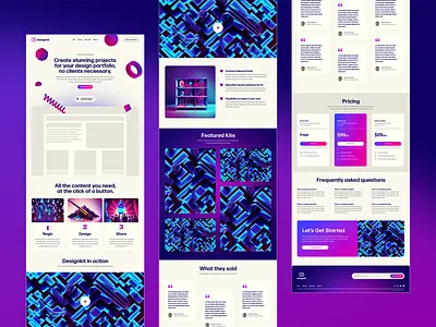 Day 94 - DesignKit Homepage WIP portfolio web design