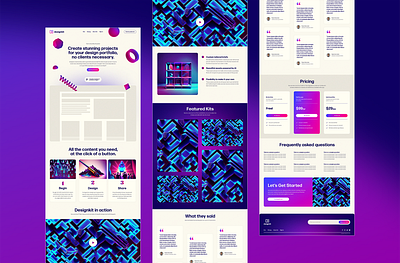 Day 94 - DesignKit Homepage WIP portfolio web design
