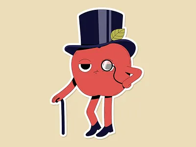 Apple Cider Character 2d apple character cider design illustration mascot monopoly