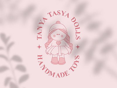 Handmade Toys Logo 2d branding cute design doll girl illustration logo toys
